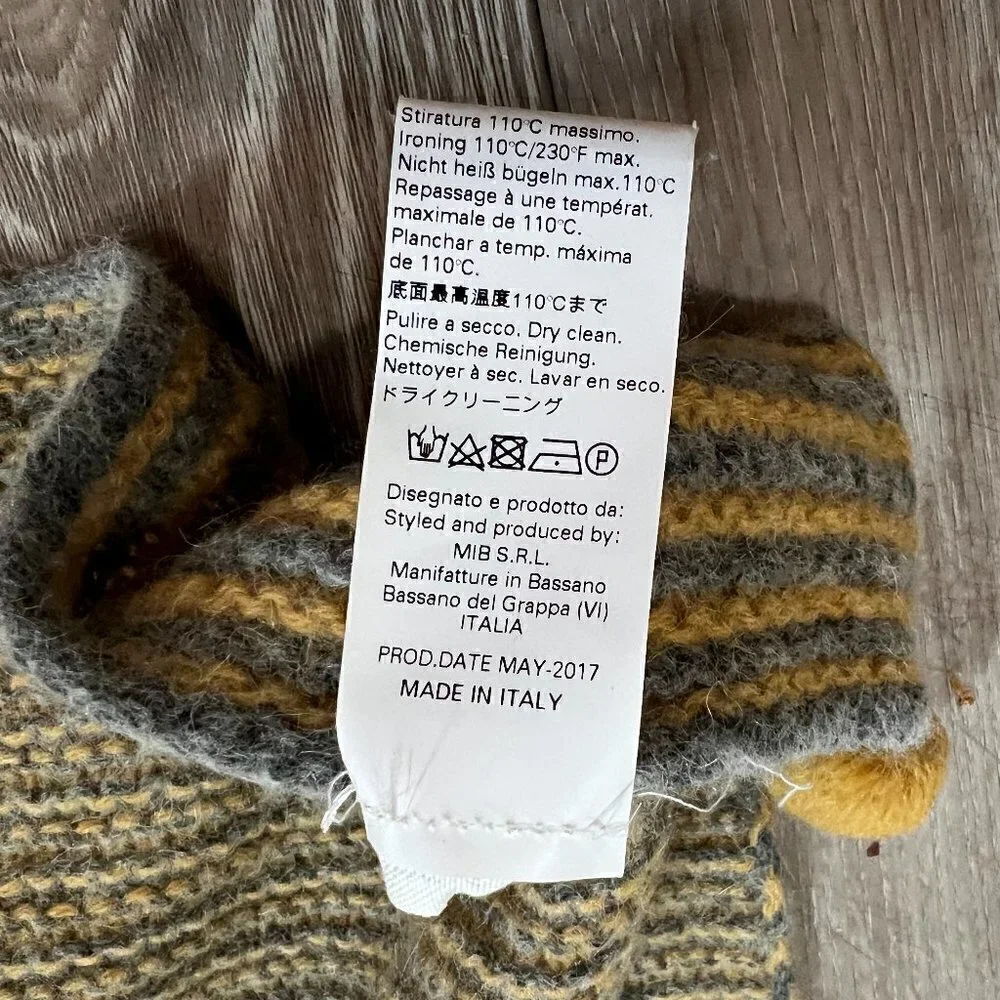Babe & Tess Alpaca Knit Blanket And Hat Set 3 Months Yellow Green